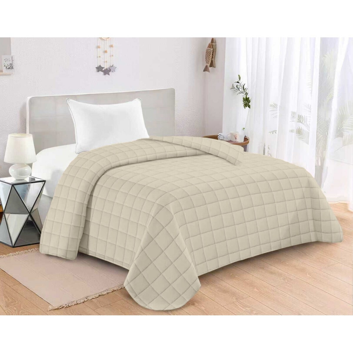 20260417092458_adam_home_antel_kouverli_mono_microfiber_cream_160x240cm_ah_60262041029 ΚΟΥΒΕΡΛΙ ΚΑΠΙΤΟΝΕ ΜΟΝΟ 160X240 ADAM HOME ANTEL CREAM - Image 1