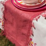 Beauty Home Ράννερ με ξέφτια – Φραμπουάζ 30 cm x 3 m - Image 5