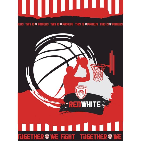 Πετσέτα Θαλάσσης Beach Collection 90x160 NM OLYMPIACOS/2 Κόκκινο Palamaiki