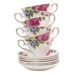 Beauty Home Σετ φλυτζάνια τσαγιού πορσελάνης 12τμχ Eternal Art 7715 Σχέδιο Λουλούδι - Image 2