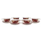 Beauty Home Σετ φλυτζάνια τσαγιού πορσελάνης 12τμχ Eternal Art 7716 Μπορντό
