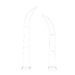 Beauty Home Σετ 2 λευκών μεταλλικών ημιτόξων 15 x 180 cm και 15 x 210 cm
