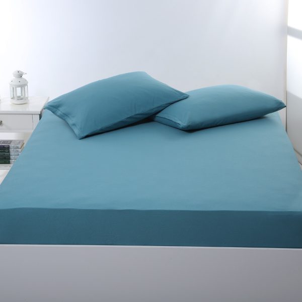 Σεντόνι με λάστιχο jersey (100cm x 200cm + 35cm) petrol SilkFashion