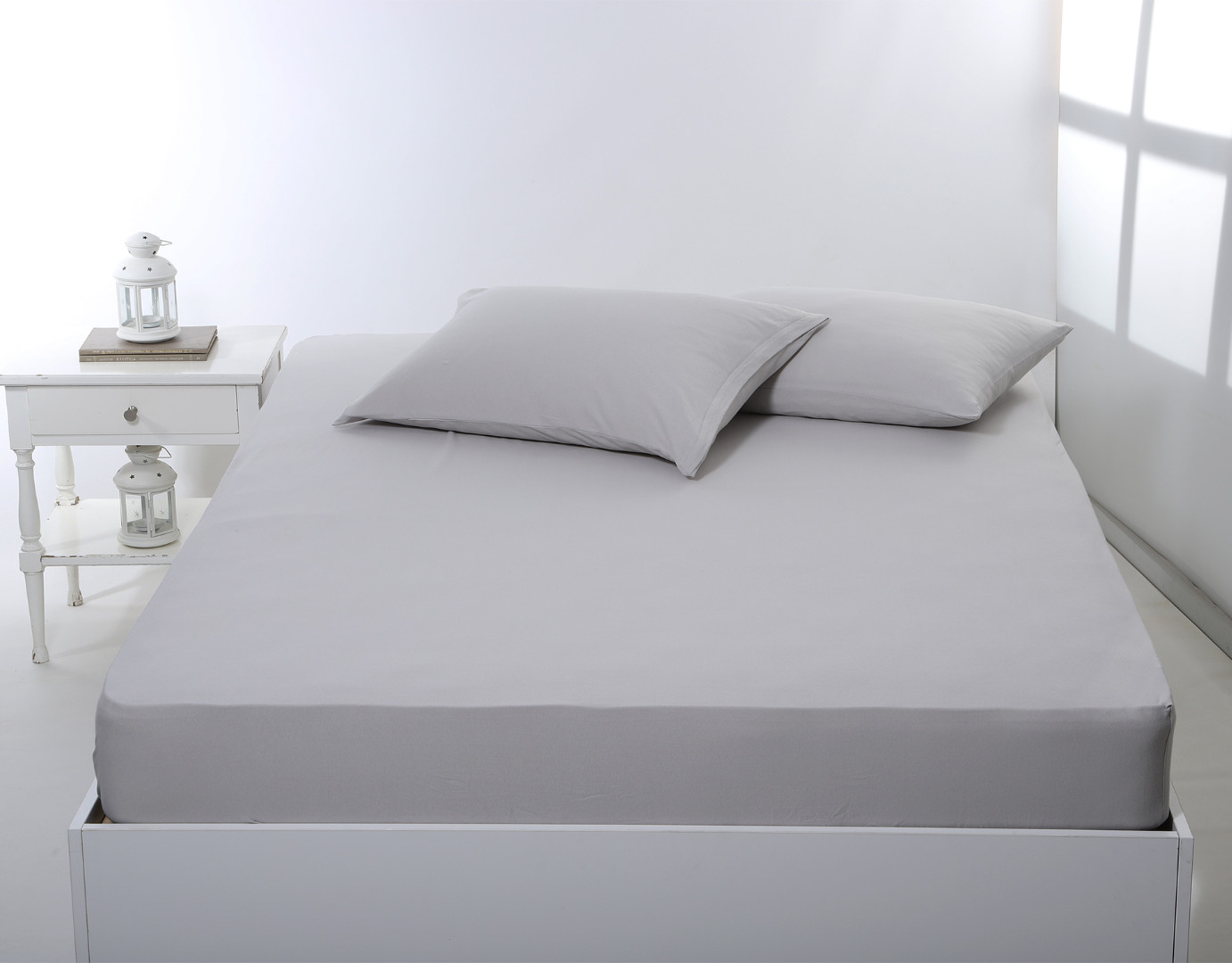 IMG_9560 Σεντόνι με λάστιχο jersey (180cm x 200cm + 35cm) light grey SilkFashion - Image 1