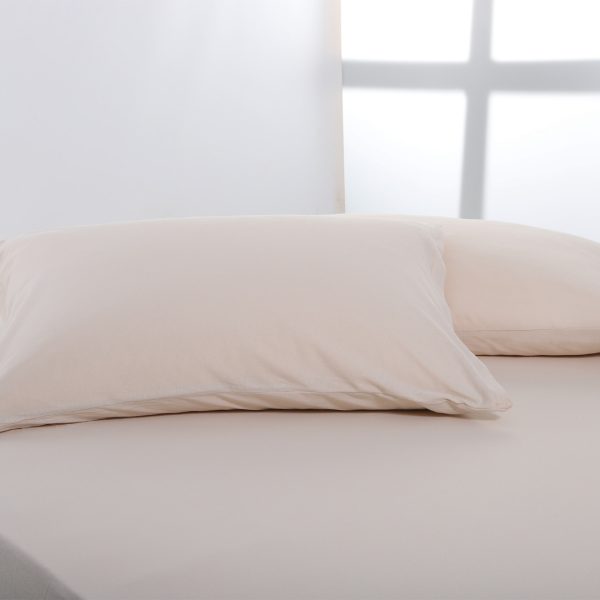 Ζευγάρι μαξιλαροθήκες jersey (50cm x 70cm) light beige SilkFashion