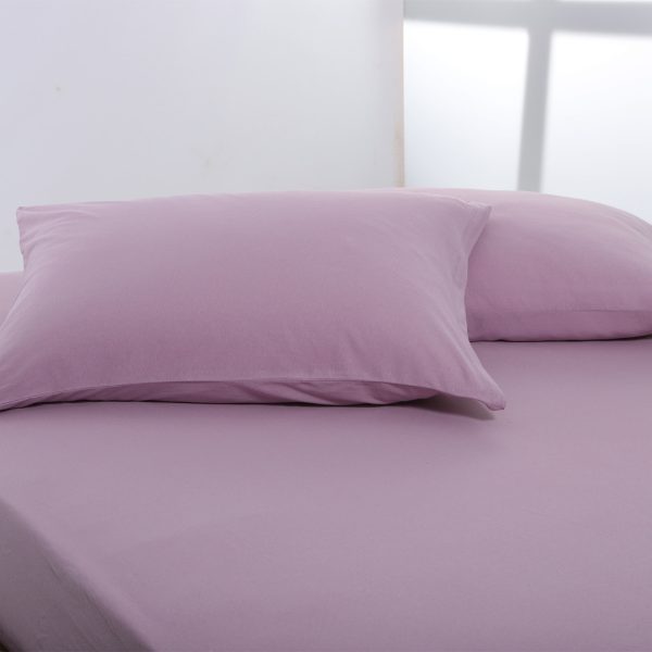 Ζευγάρι μαξιλαροθήκες jersey (50cm x 70cm) syklamen SilkFashion
