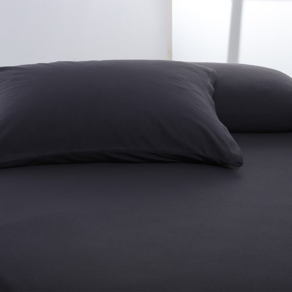 Ζευγάρι μαξιλαροθήκες jersey (50cm x 70cm) dark grey SilkFashion