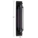 ΑΠΛΙΚΑ ΤΟΙΧΟΥ 2ΦΩΤΗ BEACON HM4463 ΜΕΤΑΛΛΟ ΣΕ ΜΑΥΡΟ 10x10x47Υεκ. - Image 2