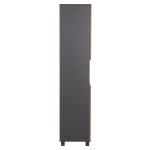 ΒΙΒΛΙΟΘΗΚΗ ΓΡΑΦΕΙΟΥ MAVIX HM2160 ΜΕΛΑΜΙΝΗ ΓΚΡΙ-ΚΑΡΥΔΙ 80Χ40Χ180Υεκ. - Image 4