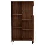ΒΙΤΡΙΝΑ ΣΕΙΡΑ HARRY HM18011.01 ΜΕΛΑΜΙΝΗ ΣΚΟΥΡΟ ΦΥΣΙΚΟ ΞΥΛΟΥ-ΜΑΥΡΟ 90x40x185Υεκ. - Image 5