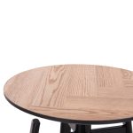ΒΟΗΘΗΤΙΚΟ ΤΡΑΠΕΖΑΚΙ NORTON HM18036.03 ΜΕΤΑΛΛΙΚΑ ΠΟΔΙΑ ΜΑΥΡΑ-MDF TOP SONAMA Φ45x55,5Υεκ - Image 6