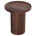 ΒΟΗΘΗΤΙΚΟ ΤΡΑΠΕΖΙ MARGON HM18027 MDF ΣΕ ΣΚΟΥΡΟ ΚΑΦΕ ΞΥΛΟΥ Φ45x50,5Υεκ. - Image 3