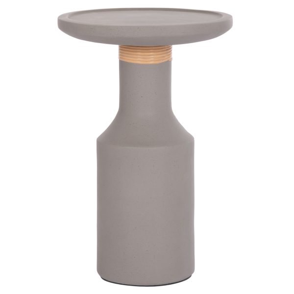 ΒΟΗΘΗΤΙΚΟ ΤΡΑΠΕΖΙ TRED(T) HM18169.03 FIBER CEMENT ΓΚΡΙ-ΦΥΣΙΚΟ RATTAN--Φ40x61Υεκ.