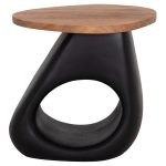 ΒΟΗΘΗΤΙΚΟ ΤΡΑΠΕΖΙ AIDA HM4692.01 FIBER CEMENT ΜΑΥΡΟ--ΞΥΛΟ TEAK TOP 47x60x59Υεκ - Image 3