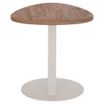 ΒΟΗΘΗΤΙΚΟ ΤΡΑΠΕΖΙ ΟΒΑΛ ALPER HM18328 MDF SONAMA--ΜΕΤΑΛΛΟ ΛΕΥΚΟ 50x50x51Υεκ. - Image 4