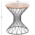 ΒΟΗΘΗΤΙΚΟ ΤΡΑΠΕΖΙ ΣΑΛΟΝΙΟΥ KEON HM18038.03 MDF TOP ΣΕ ΣΟΝΑΜΑ-ΜΕΤΑΛΛΟ Φ45x50Υεκ. - Image 2