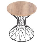 ΒΟΗΘΗΤΙΚΟ ΤΡΑΠΕΖΙ ΣΑΛΟΝΙΟΥ KEON HM18038.03 MDF TOP ΣΕ ΣΟΝΑΜΑ-ΜΕΤΑΛΛΟ Φ45x50Υεκ. - Image 3