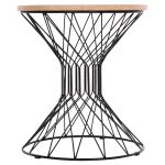 ΒΟΗΘΗΤΙΚΟ ΤΡΑΠΕΖΙ ΣΑΛΟΝΙΟΥ KEON HM18038.03 MDF TOP ΣΕ ΣΟΝΑΜΑ-ΜΕΤΑΛΛΟ Φ45x50Υεκ. - Image 4
