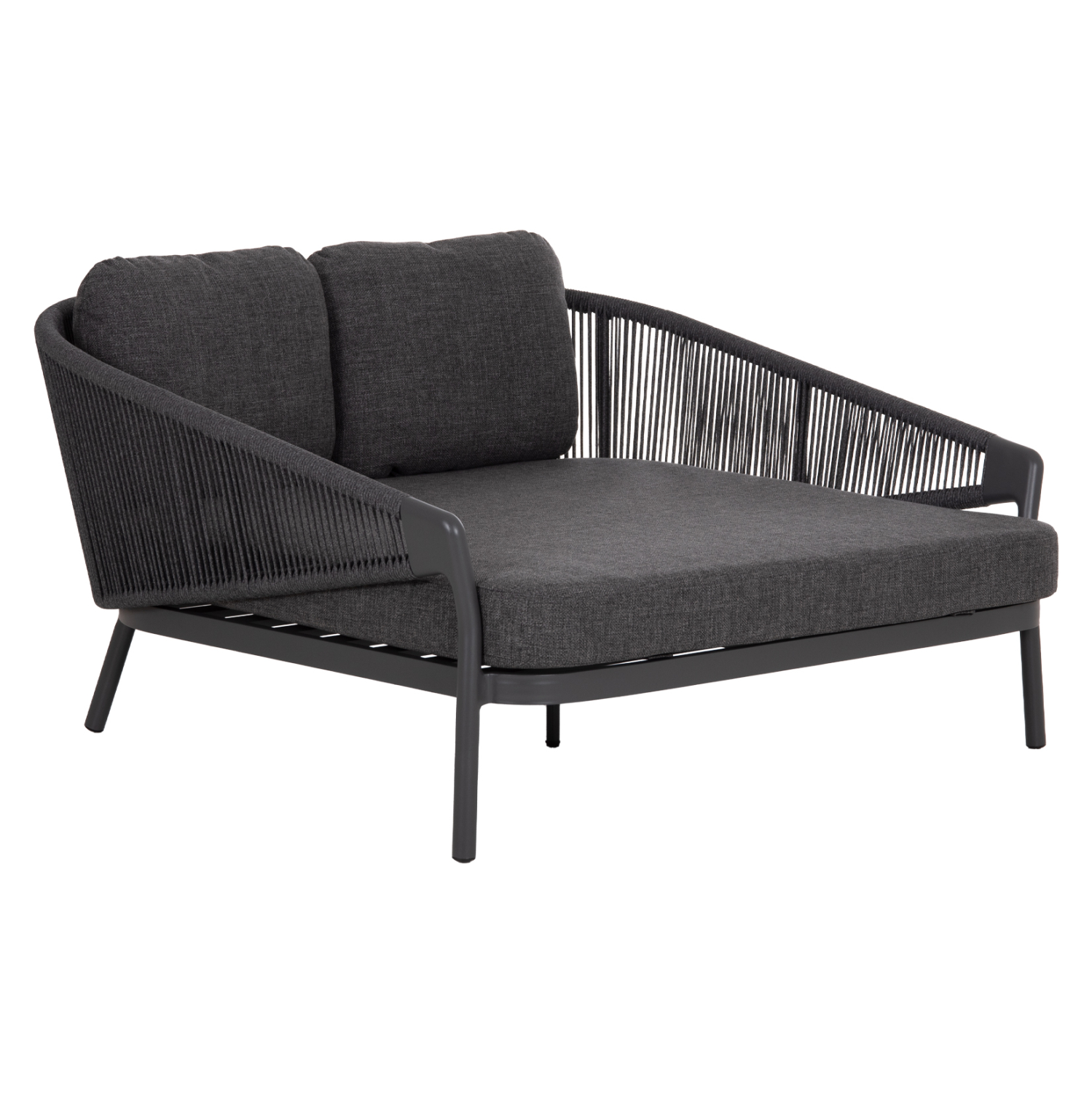 daybed-fb9647401-skoyro-gkri-aloyminio-s DAYBED ΣΕΙΡΑ XANTION ΗM6474.01 ΣΚΟΥΡΟ ΓΚΡΙ ΑΛΟΥΜΙΝΙΟ-ΣΧΟΙΝΙ-OLEFIN 157x147x88Υεκ - Image 1