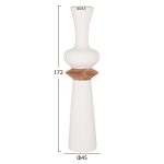 ΔΙΑΚΟΣΜΗΤΙΚΟ ΒΑΖΟ ΔΑΠΕΔΟΥ NEBULA HM4660.02L FIBER CEMENT ΛΕΥΚΟ--ΞΥΛΟ ΤΕΑΚ Φ45x172Υεκ - Image 2