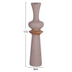 ΔΙΑΚΟΣΜΗΤΙΚΟ ΒΑΖΟ ΔΑΠΕΔΟΥ NEBULA HM4660.05L FIBER CEMENT TAUPE--ΞΥΛΟ ΤΕΑΚ Φ45x172Υεκ - Image 2