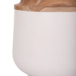 ΔΙΑΚΟΣΜΗΤΙΚΟ ΒΑΖΟ ΔΑΠΕΔΟΥ LINTER HM4662.02L FIBER CEMENT ΛΕΥΚΟ--ΞΥΛΟ ΤΕΑΚ Φ41x47Υεκ. - Image 5