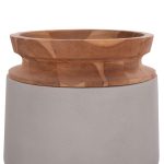 ΔΙΑΚΟΣΜΗΤΙΚΟ ΒΑΖΟ ΔΑΠΕΔΟΥ LINTER HM4662.03L FIBER CEMENT ΓΚΡΙ--ΞΥΛΟ ΤΕΑΚ Φ41x47Υ - Image 5