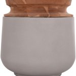 ΔΙΑΚΟΣΜΗΤΙΚΟ ΒΑΖΟ ΔΑΠΕΔΟΥ LINTER HM4662.03L FIBER CEMENT ΓΚΡΙ--ΞΥΛΟ ΤΕΑΚ Φ41x47Υ - Image 6