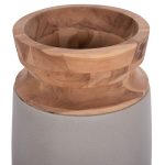 ΔΙΑΚΟΣΜΗΤΙΚΟ ΒΑΖΟ ΔΑΠΕΔΟΥ LINTER HM4662.03S FIBER CEMENT ΓΚΡΙ--ΞΥΛΟ ΤΕΑΚ Φ34x60Υεκ. - Image 4