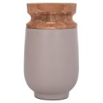 ΔΙΑΚΟΣΜΗΤΙΚΟ ΒΑΖΟ ΔΑΠΕΔΟΥ LINTER HM4662.05S FIBER CEMENT ΓΚΡΙ ΜΑΤ--ΞΥΛΟ ΤΕΑΚ Φ34x60Υεκ - Image 3