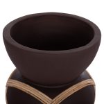 ΔΙΑΚΟΣΜΗΤΙΚΟ ΒΑΖΟ ΔΑΠΕΔΟΥ MAYNARD HM4672.07S TERRACOTTA ΣΟΚΟΛΑΤΙ-RATTAN Φ27.5x50Υεκ - Image 5