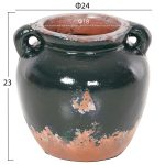 ΔΙΑΚΟΣΜΗΤΙΚΟ ΒΑΖΟ HM4380 ΤΕΡΑΚΟΤΑ ΣΕ ANTIQUE ΠΡΑΣΙΝΗ ΑΠΟΧΡΩΣΗ Φ26Χ26Yεκ. - Image 2