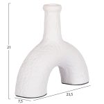 ΔΙΑΚΟΣΜΗΤΙΚΟ ΒΑΖΟ ΣΕΙΡΑ CLAYVON HM4403 ΤΕΡΑΚΟΤΑ ΣΕ ΛΕΥΚΟ 23,5x7,5x21Υεκ. - Image 2
