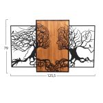 ΔΙΑΚΟΣΜΗΤΙΚΟ ΤΟΙΧΟΥ ILLUSION HM4654 ΦΥΛΛΑ ΜΕΤΑΛΛΟΥ-ΞΥΛΟ 125,5x3x79Υεκ. - Image 2