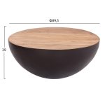 ΔΙΑΚΟΣΜΗΤΙΚΟ ΤΡΑΠΕΖΙ ΣΑΛΟΝΙΟΥ BOWL Φ89,5X39Yεκ. RUSTY ΜΕ ΞΥΛΟ ΑΚΑΚΙΑΣ HM8717.22 - Image 2