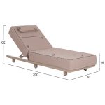 ΕΠΑΓΓΕΛΜ. ΞΑΠΛΩΣΤΡΑ JESSIE HM10714.04 ΚΑΠΟΥΤΣΙΝΟ ΑΛΟΥΜ.--ΜΠΕΖ ΜΑΞΙΛΑΡΙ 200x71x79Υεκ - Image 2