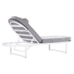 ΕΠΑΓΓΕΛΜ. ΞΑΠΛΩΣΤΡΑ MALLOW HM10715.01 ΛΕΥΚΟ ΑΛΟΥΜ.& ΓΚΡΙ ΜΑΞΙΛΑΡΙ 198x71x40,5-103Υεκ. - Image 5