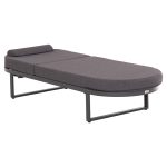 ΕΠΑΓΓΕΛΜATIKH ΞΑΠΛΩΣΤΡΑ MALLOW HM10715.03 ΣΚΟΥΡΟ ΓΚΡΙ ΑΛΟΥΜΙΝΙΟ & ΜΑΞΙΛΑΡΙ 198x71x103Υεκ - Image 4