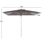 ΟΜΠΡΕΛΑ ΕΠΑΓΓΕΛΜΑΤΙΚΗ GLADELL 3X3m HM6604.01 ΓΚΡΙ ΠΑΝΙ-ΑΝΟΔΙΩΜΕΝΟ ΑΛΟΥΜΙΝΙΟ - Image 2