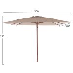 ΟΜΠΡΕΛΑ ΕΠΑΓΓΕΛΜΑΤΙΚΗ GLADELL 3X3m HM6604.02 ΜΠΕΖ ΠΑΝΙ-HEAT TRANSFER ΑΛΟΥΜΙΝΙΟ - Image 2