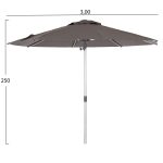 ΟΜΠΡΕΛΑ ΕΠΑΓΓΕΛΜΑΤΙΚΗ GLADELL Φ3,00μ HM6603.01 ΓΚΡΙ ΠΑΝΙ-ΑΝΟΔΙΩΜΕΝΟ ΑΛΟΥΜΙΝΙΟ - Image 2