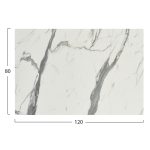 ΕΠΙΦΑΝΕΙΑ ΤΡΑΠΕΖΙΟΥ HPL ΟΡΘΟΓΩΝΙΑ HM5840.31 WHITE MARBLE 120x80εκ. - Image 2