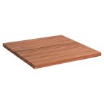ΕΠΙΦΑΝΕΙΑ ΤΡΑΠΕΖΙΟΥ ΞΥΛΟ TEAK-ΦΥΣΙΚΟ ΤΕΤΡΑΓΩΝΗ HM6139 ΜΑΣΙΦ 80x80x4(πάχος)εκ.
