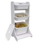 ΕΠΙΠΛΟ ΑΠΟΘΗΚΕΥΣΗΣ FRED HM18207.01 ΛΕΥΚΗ ΜΕΛΑΜΙΝΗ 44x35x90Υεκ. - Image 3
