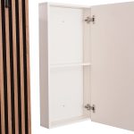 ΕΠΙΠΛΟ ΕΙΣΟΔΟΥ ΜΕ ΚΑΘΡΕΠΤΗ MYLES HM18080.01 ΜΕΛΑΜΙΝΗ ΣΟΝΑΜΑ-ΛΕΥΚΟ 100x37x200Υεκ - Image 6