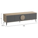 ΕΠΙΠΛΟ ΤΗΛΕΟΡΑΣΗΣ SAVORE HM18370.13 ΜΕΛΑΜΙΝΗ SONAMA-ΓΚΡΙ 180Χ35.5Χ51Υεκ. - Image 2