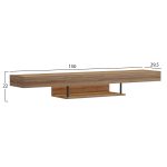 ΕΠΙΠΛΟ ΤΗΛΕΟΡΑΣΗΣ ΤΟΙΧΟΥ ME LED SAVOR HM18381.01 ΜΕΛΑΜΙΝΗ ΣΕ OAK 150x29,5x22Υεκ - Image 2
