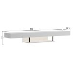 ΕΠΙΠΛΟ ΤΗΛΕΟΡΑΣΗΣ ΤΟΙΧΟΥ ME LED SAVOR HM18381.02 ΜΕΛΑΜΙΝΗ ΛΕΥΚΗ 150x29,5x22Υεκ - Image 2