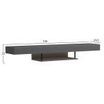 ΕΠΙΠΛΟ ΤΗΛΕΟΡΑΣΗΣ ΤΟΙΧΟΥ ME LED SAVOR HM18381.05 ΜΕΛΑΜΙΝΗ ΣΕ ΓΚΡΙ 150x29,5x22Υεκ - Image 2
