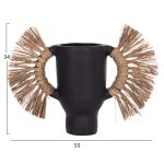 ΕΠΙΤΡΑΠΕΖΙΟ ΔΙΑΚΟΣΜΗΤΙΚΟ ΒΑΖΟ ALICA HM4668.01S ΜΑΥΡΗ ΤΕΡΑΚΟΤΑ & GRASS--55x19x34Υεκ - Image 2